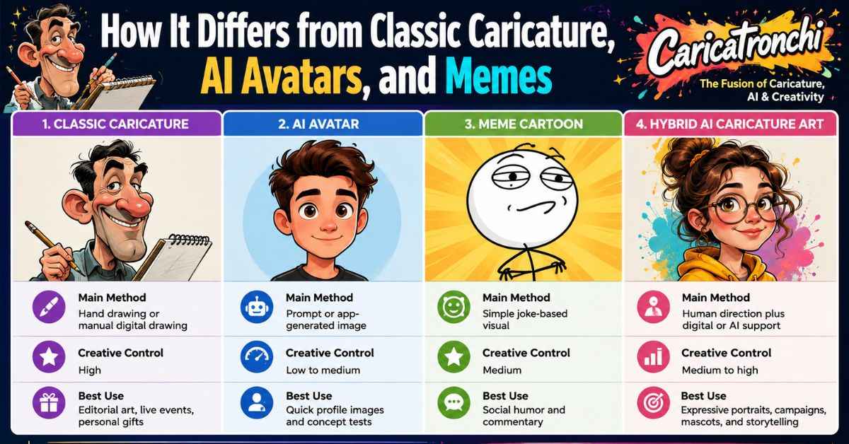 Caricatronchi: AI Caricature Art Trend Explained